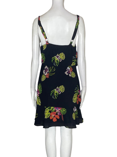 Vestido Coco+carmen Estampado Floral Negro - Talla S