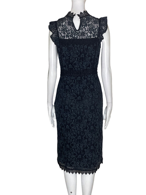 Vestido Zara de Viscosa Liso Encaje Negro - Talla S