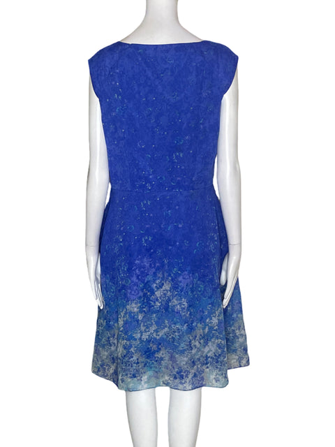 Vestido Cenia Sin mangas Estampado Azul - Talla 10