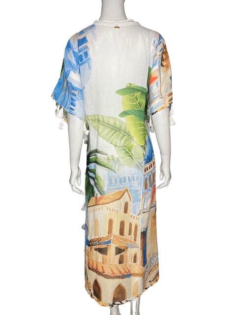 Vestido Milonga Cover-up Maxi Verde - Talla U
