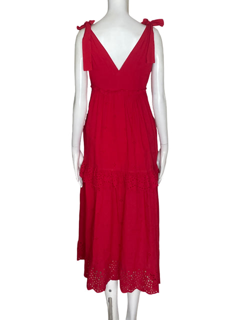 Vestido Zara Tiras Maxi Rojo - Talla XS