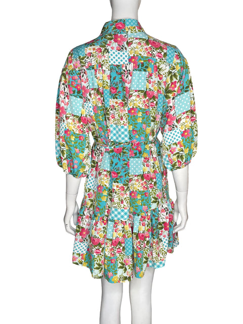 Vestido Mulla Manga larga Estampado Azul - Talla M