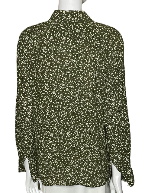 Camisa Tommy Hilfiger Estampado Verde - Talla 4