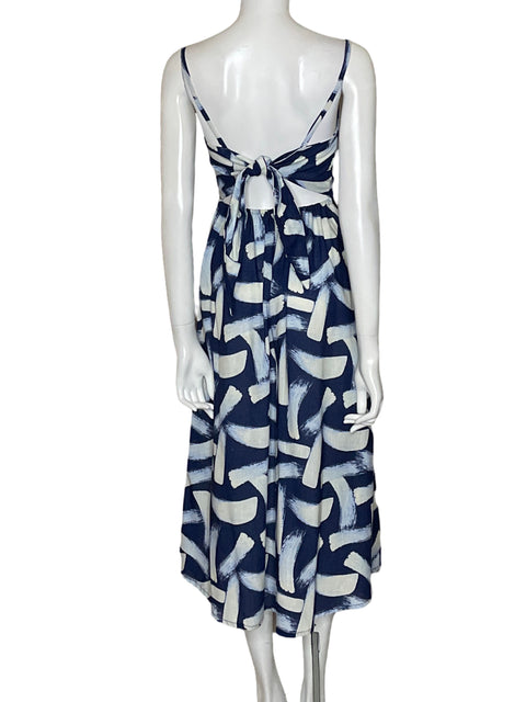 Vestido Mar De Lua Midi Azul - Talla S