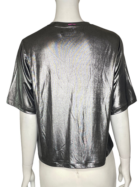 Blusa Bimba Y Lola Manga corta Metalizado Plateado - Talla S