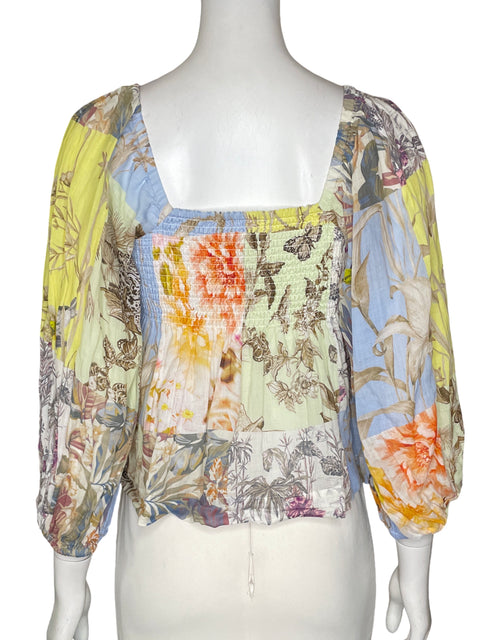 Blusa Banana Republic Manga larga Estampado Amarillo - Talla XS
