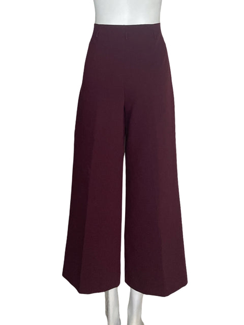 Pantalón Zara Recto Wide-leg Morado - Talla M