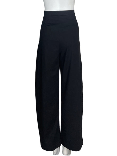 Pantalón Zara Recto Wide-leg Negro - Talla S