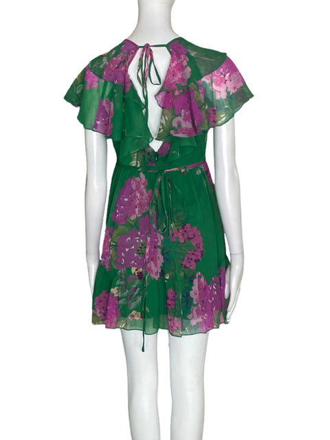 Vestido Asos Estampado Mini Verde - Talla 6