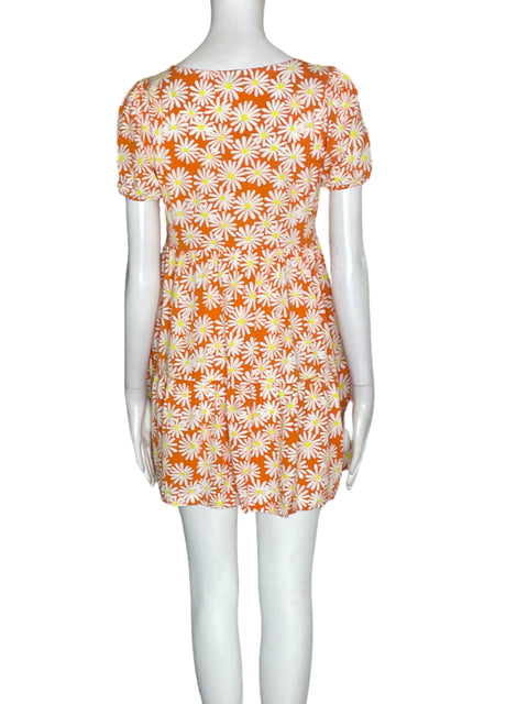 Vestido Seven Seven Estampado Mini Naranja - Talla XS