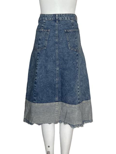 Falda Moon Kara Corte a Liso Azul - Talla 12