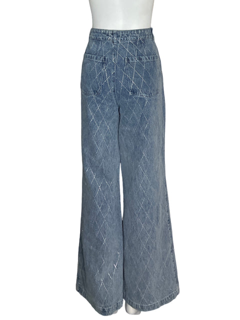 Pantalón Aveclesfilles Recto Wide-leg Azul - Talla 30