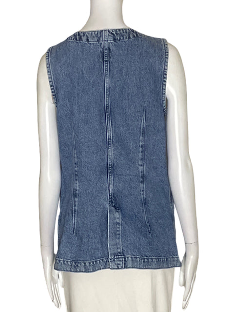 Chaleco Gap Cuello v Sin mangas Azul - Talla S