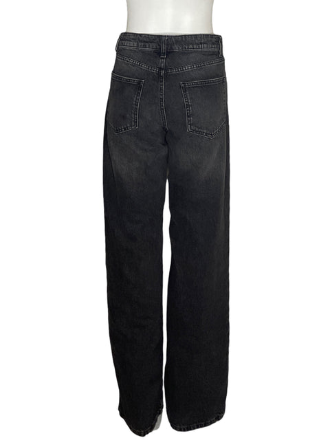 Pantalón Massimo Dutti Recto Wide-leg Negro - Talla 34