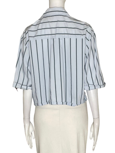 Camisa Zara Rayas Manga corta Rojo - Talla XS