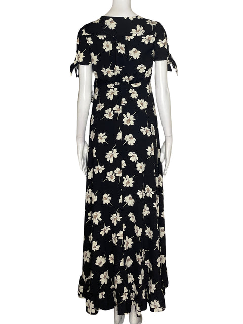 Vestido Dee Elly Estampado Maxi Negro - Talla S