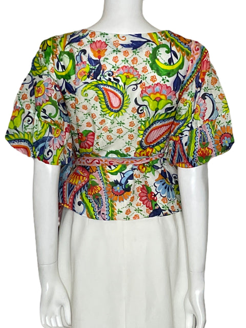 Blusa Amanda Uprichard de Algodón Rojo - Talla XS