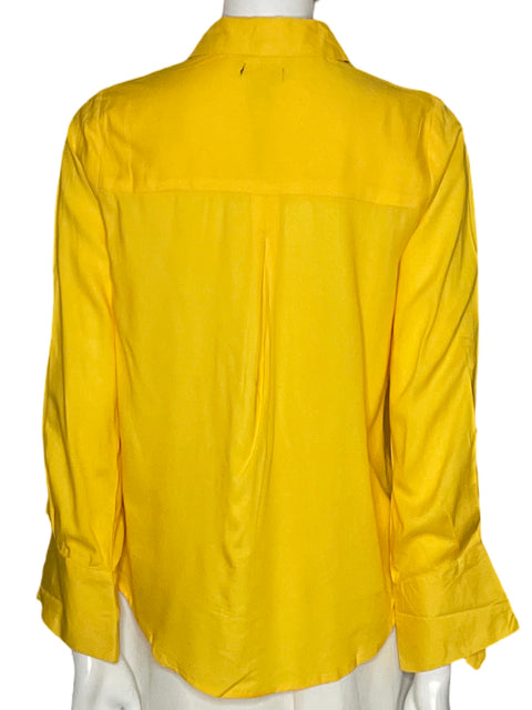 Camisa Karen Millen Liso Fluido Amarillo - Talla S