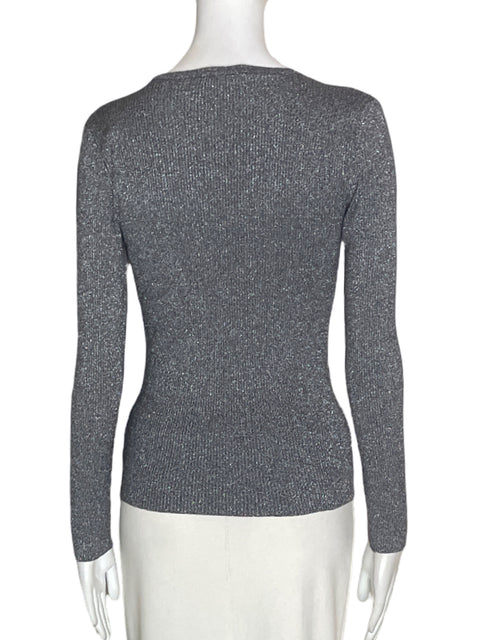 Blusa International Conceps Texturizado Manga larga Gris - Talla S
