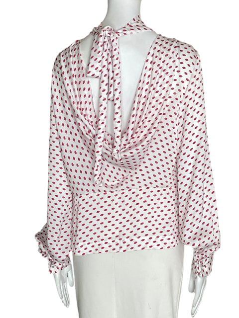 Blusa Nicolás Vaudelet Estampado Besitos Blanco - Talla S
