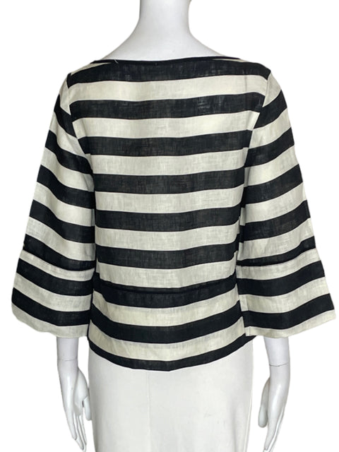 Blusa Tesoro Tps de Lino Rayas Manga larga Blanco - Talla S