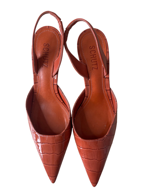 Zapato Schutz Punta cerrada Destalonado Marrón - Talla 7