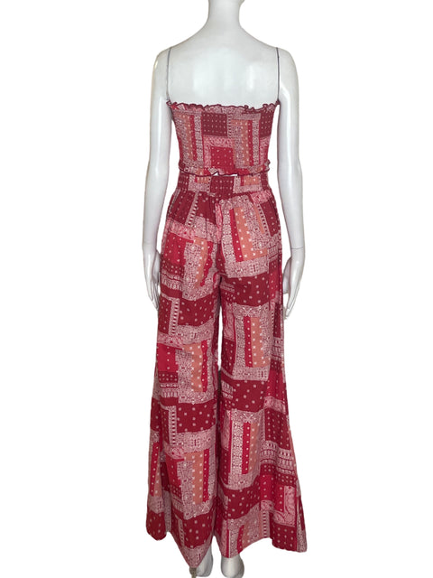 Conjunto Cider de Algodón Estampado Top/pantalon Rojo - Talla S