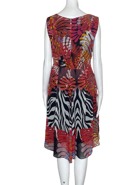 Vestido Sandro Ferrone Estampado Sin mangas Naranja - Talla S