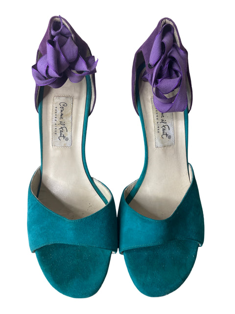 Tacón Comme Il Faut Tiras Romanas Morado - Talla 39