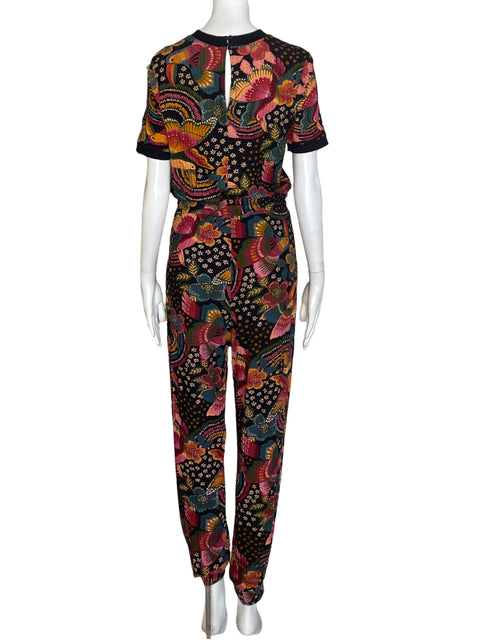 Mono Farm de Viscosa Estampado Manga corta Naranja - Talla M