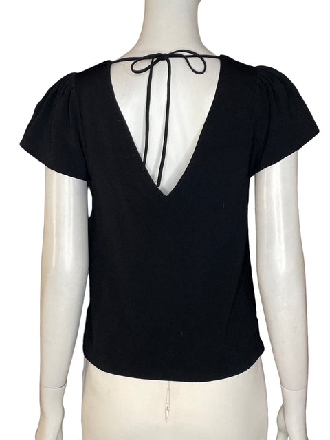 Blusa Mango Manga corta Cuello v Negro - Talla M