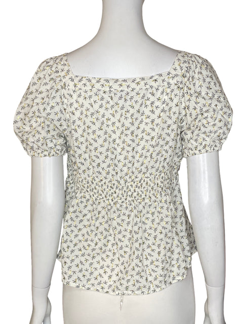 Blusa Old Navy de Algodón Mangas abullonadas Beige - Talla S