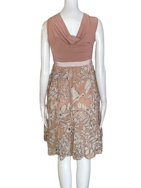 Vestido Pinko de Seda Cruzado Suelto Rosado - Talla 42