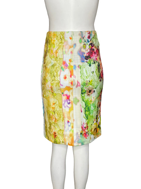 Falda Silvia Tcherassi Midi Estampado Amarillo - Talla M