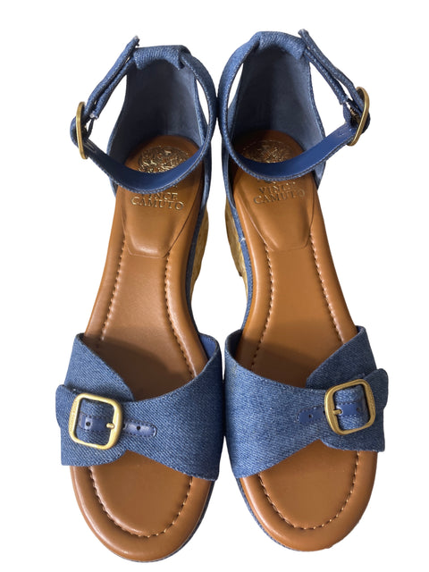 Zapato Vince Camuto Plataforma Hebilla Azul - Talla 9.5