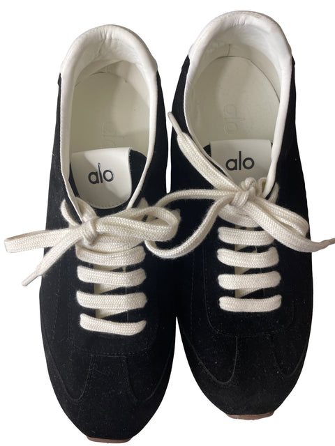 Zapatilla Alo Gamuza Cordones Negro - Talla 41