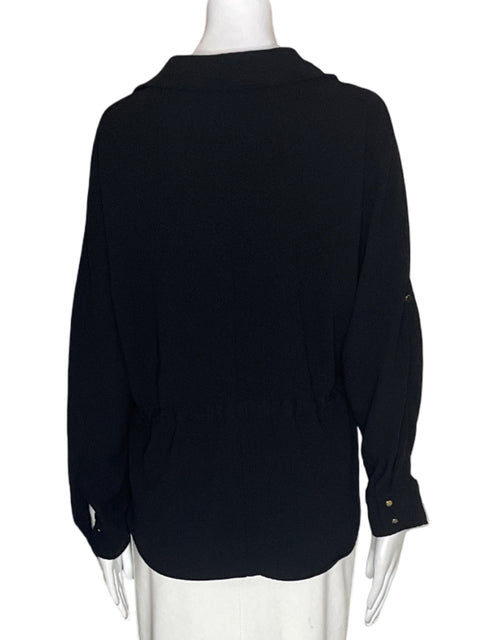Blusa Zara Ajustable Manga larga Negro - Talla M