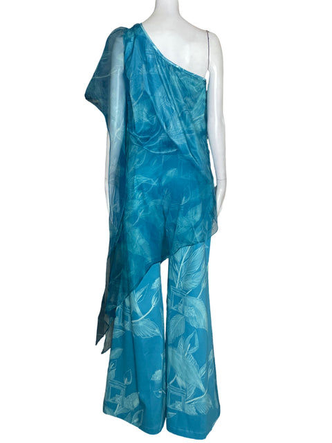 Conjunto Felipe De La Pava Pantalón/blusa Suelto Azul - Talla M