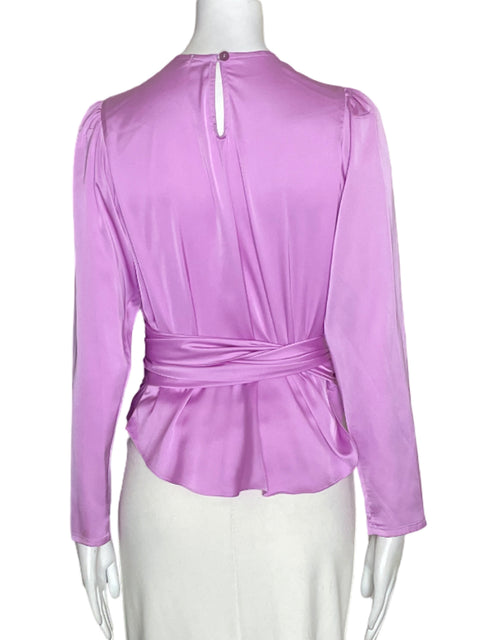 Blusa Olga Lucia Cortez Cruzado Manga larga Rosado - Talla S