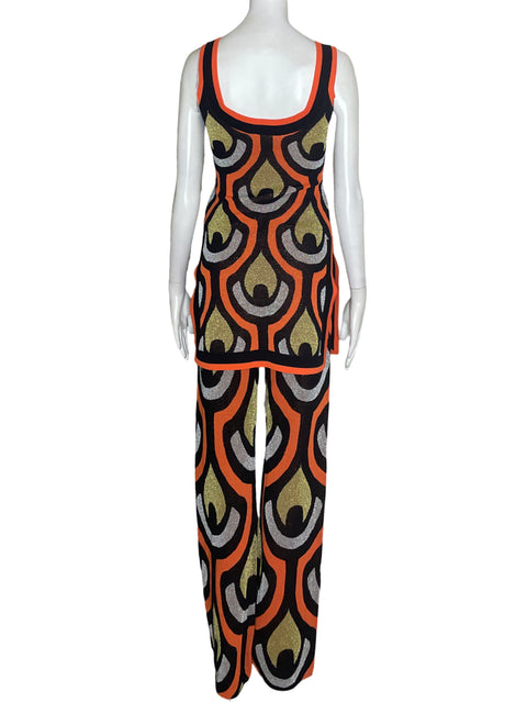 Conjunto Rabanne & Hm Blusa/pantalon Sin mangas Naranja - Talla S