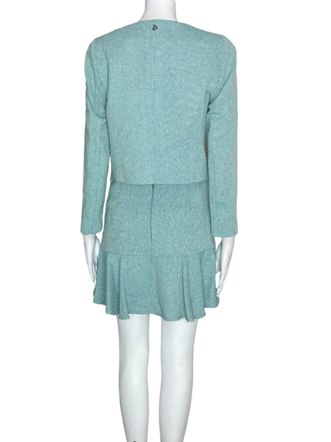 Conjunto Dixie de Algodón Falda/blazer Manga larga Verde - Talla S