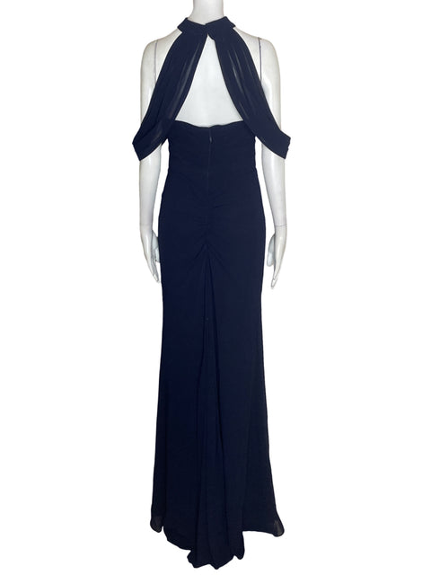 Vestido De Fiesta Bariano Suelto Maxi Azul - Talla 10