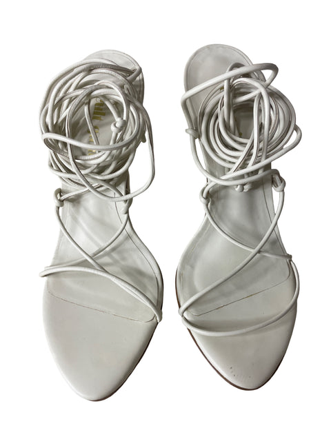 Zapato Cult Gaia Tacón bambú Romanas Blanco - Talla 35