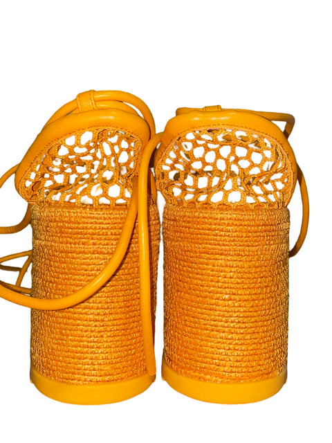 Sandalia Bottega Veneta Plataforma Naranja - Talla 40