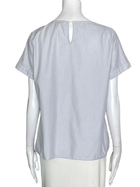 Blusa Banana Republic de Algodón Manga corta Cuello redondo Azul - Talla M