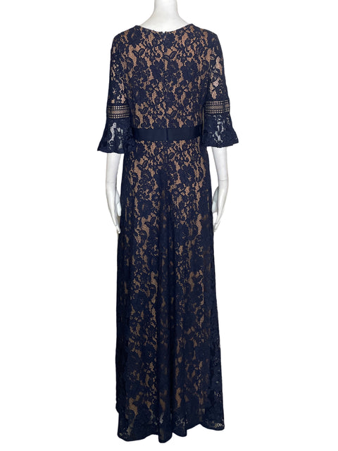 Vestido De Fiesta Missmay Tejido Maxi Azul - Talla M