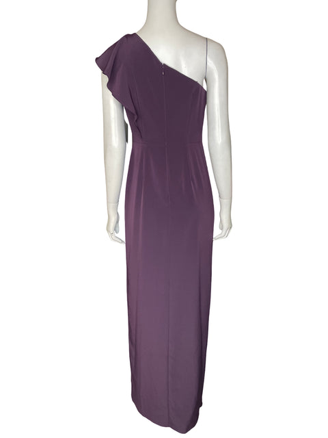 Vestido De Fiesta Adrianna Papel Maxi Off-shoulder Morado - Talla 2