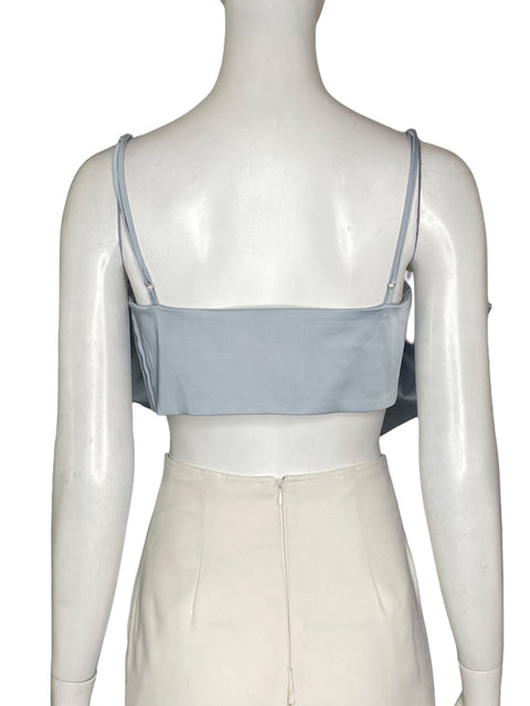 Top Zara Cropped Lazo Azul - Talla S