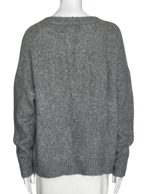 Abrigo Zara Manga larga Cuello redondo Gris - Talla L