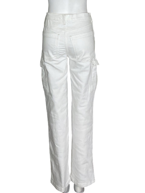 Pantalón Gap Ajustado Cargo Blanco - Talla 25